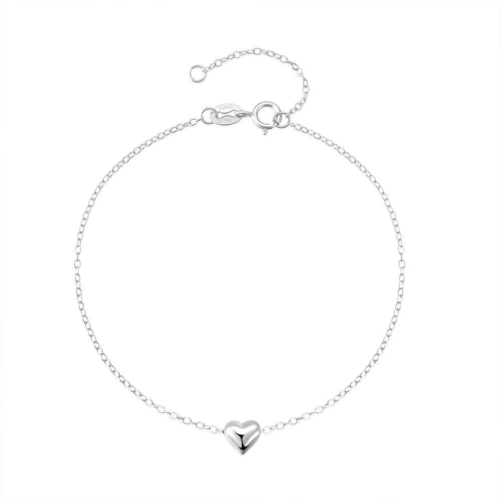 Heart silver bracelet