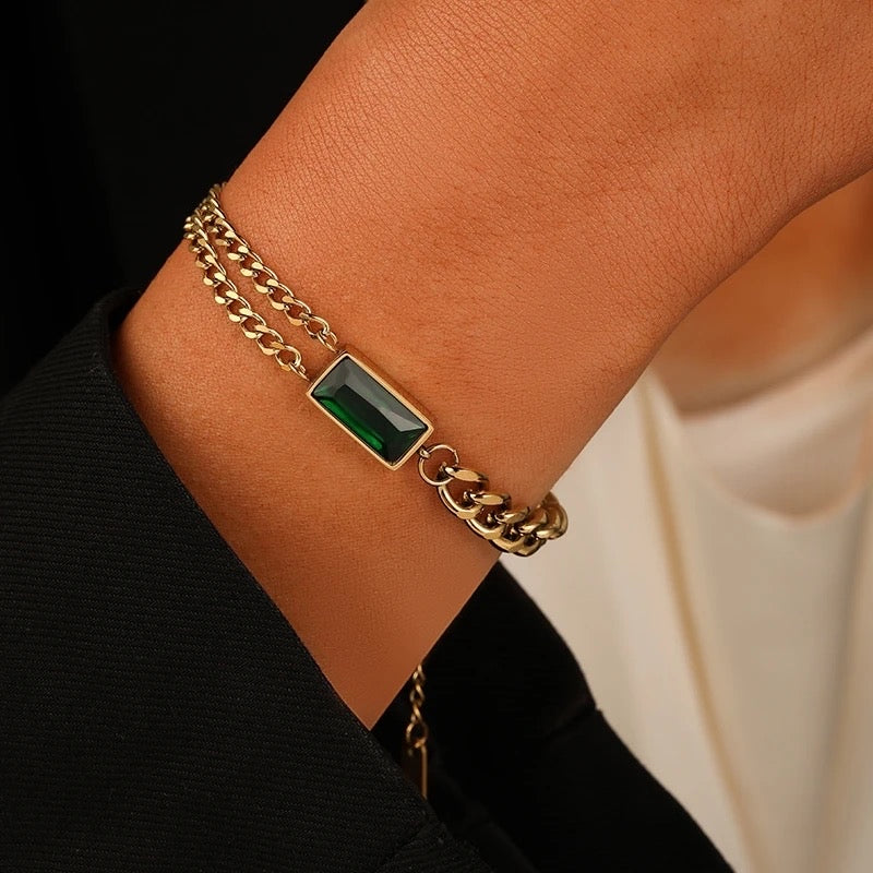 Green jewel bracelet