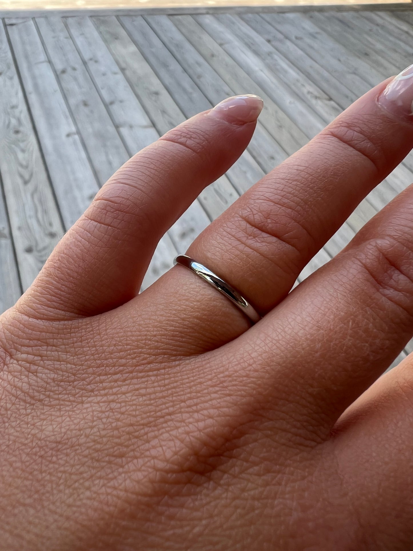 Simple silver ring