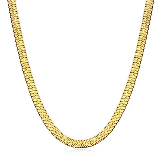 Flat necklace - guld
