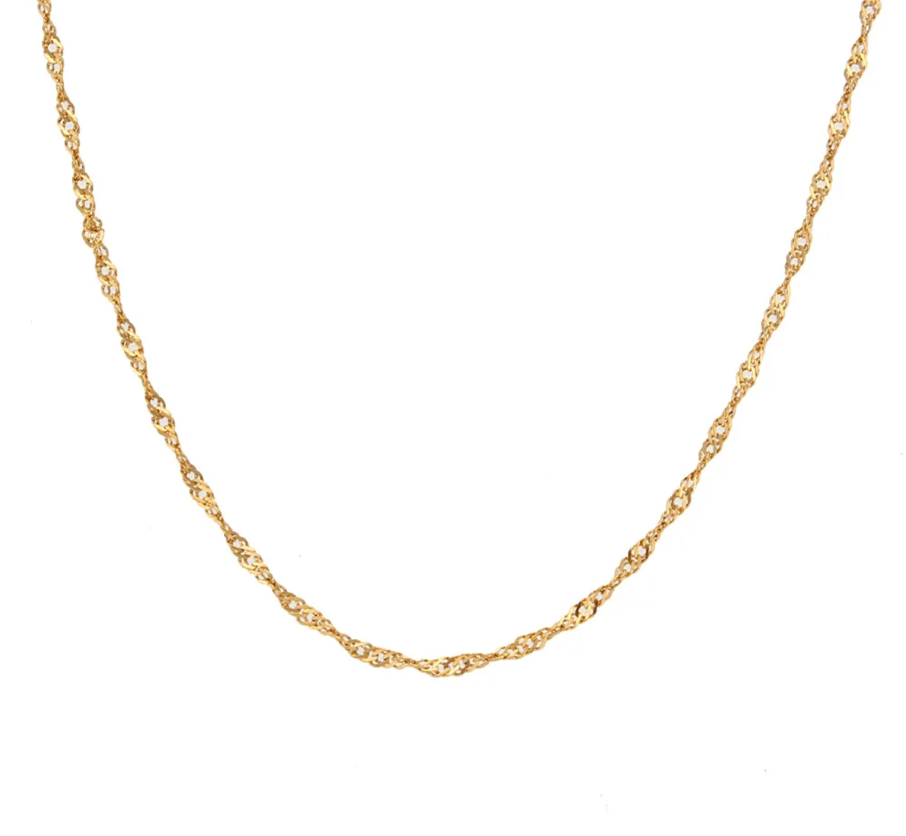 Thin gold necklace