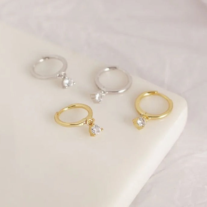 One jewel hoops